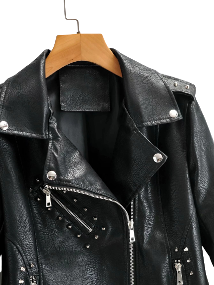 Womens Sophia Genuine Lambskin Biker Leather Jacket