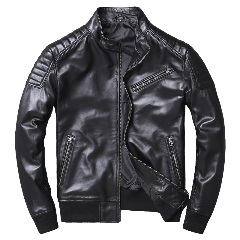 Mens Axel Genuine Lambskin Leather Bomber Jacket