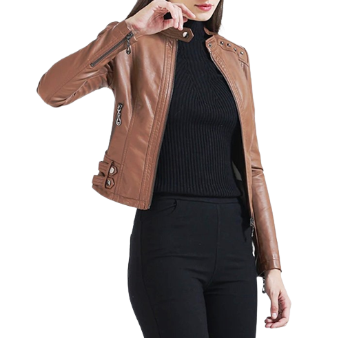 Womens Maria Genuine Lambskin Leather Jacket