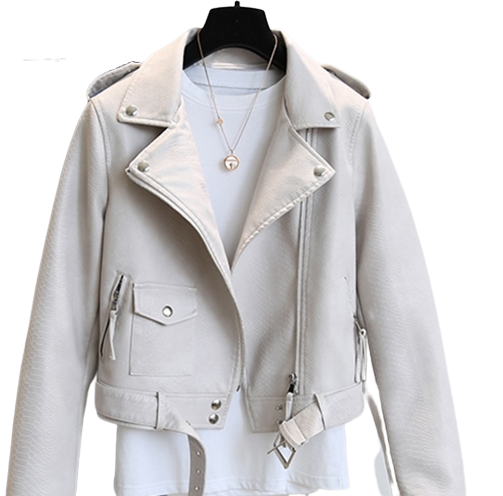 Womens Emma Genuine Lambskin Biker Leather Jacket