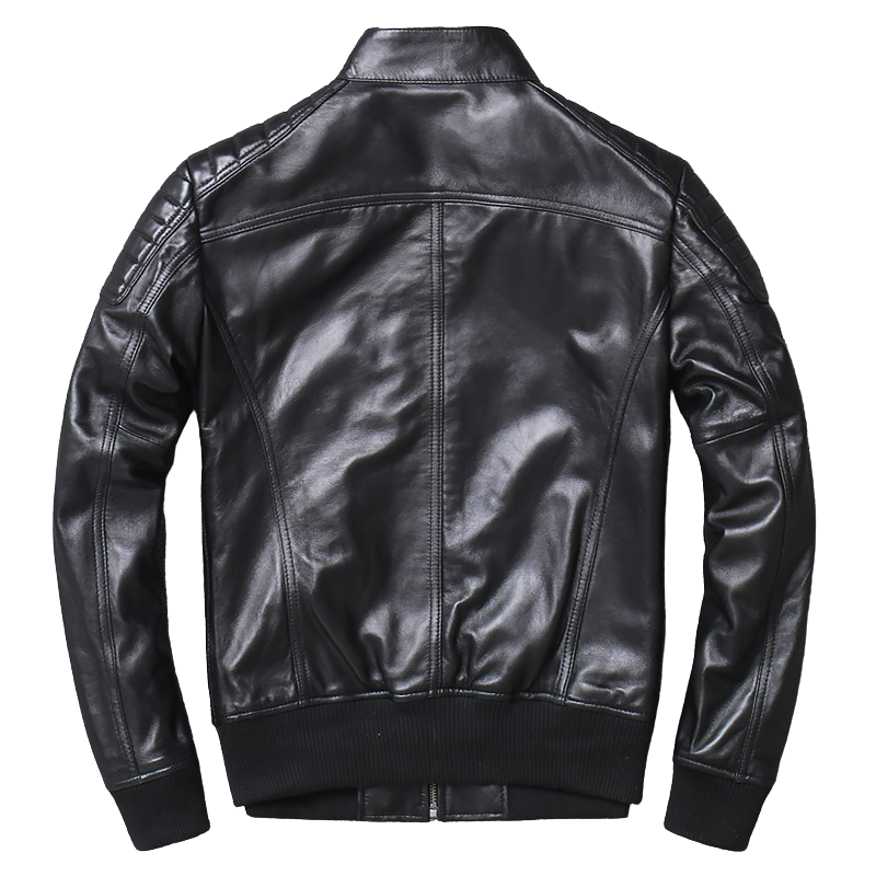Mens Axel Genuine Lambskin Leather Bomber Jacket