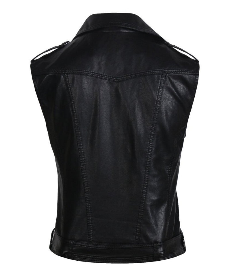 Womens Olivia Genuine Lambskin Leather Vest