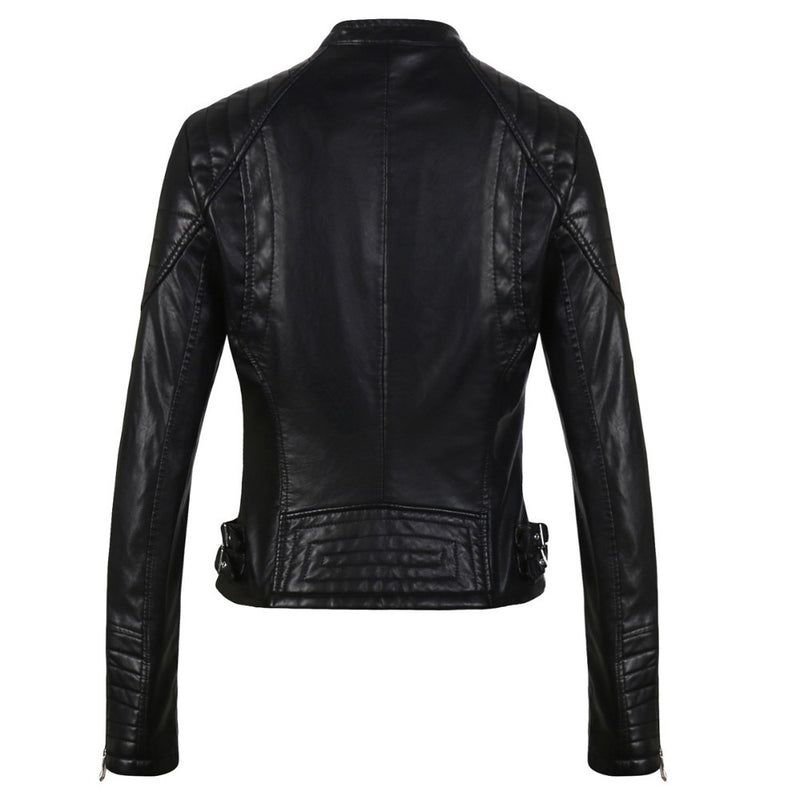 Womens Nora Genuine Lambskin Leather Jacket