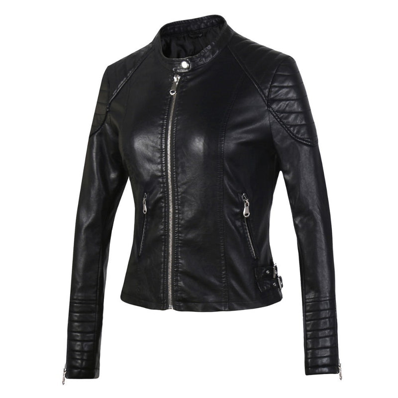 Womens Nora Genuine Lambskin Leather Jacket