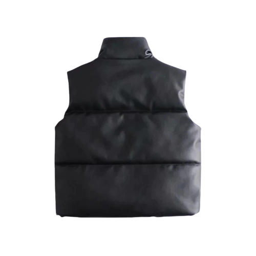 Womens Analia Genuine Lambskin Leather Puffer Vest