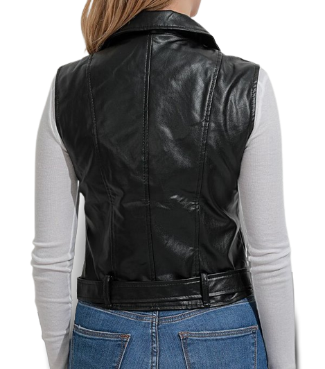 Womens Mia Genuine Lambskin Leather Vest