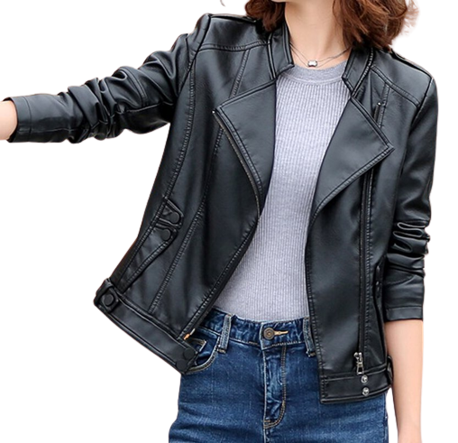 Womens Malani Genuine Lambskin Biker Leather Jacket