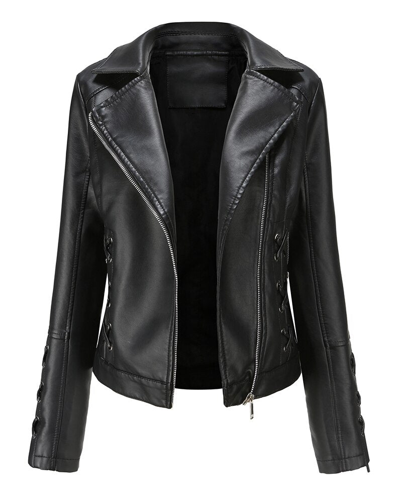Womens Jovie Genuine Lambskin Leather Jacket