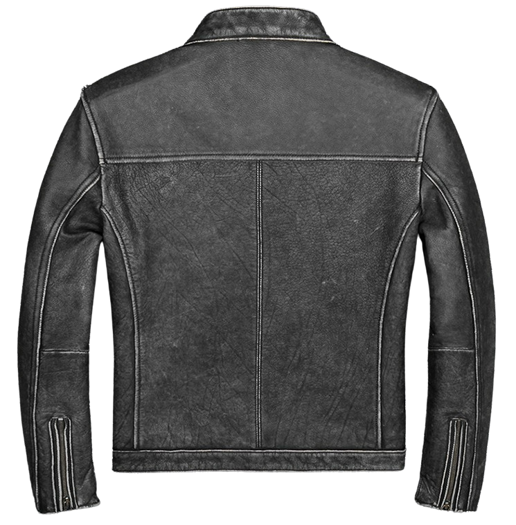 Mens Moto Fit Genuine Cowhide Leather Jacket