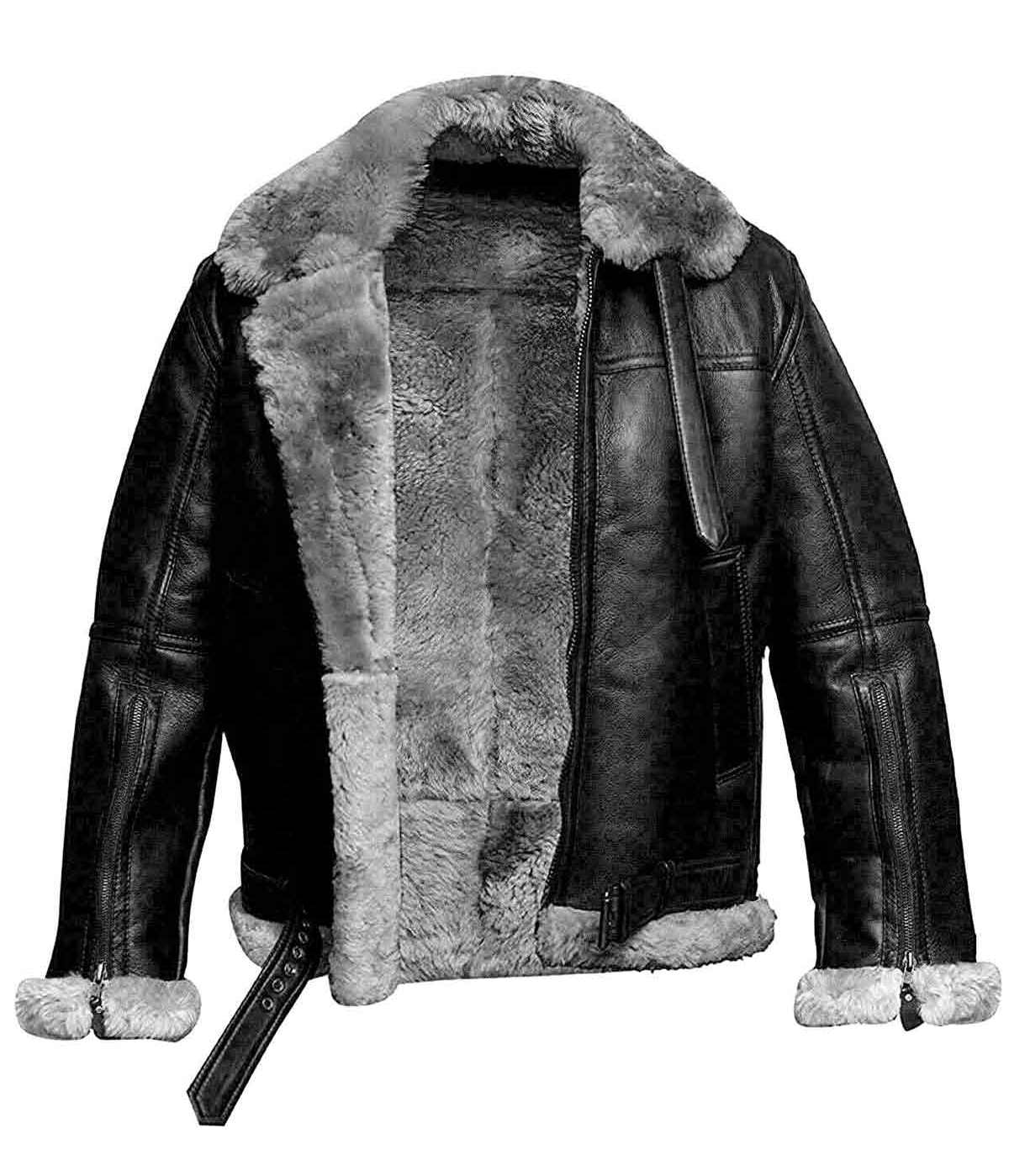 Shop ERL Surfer Leather Bomber Jacket