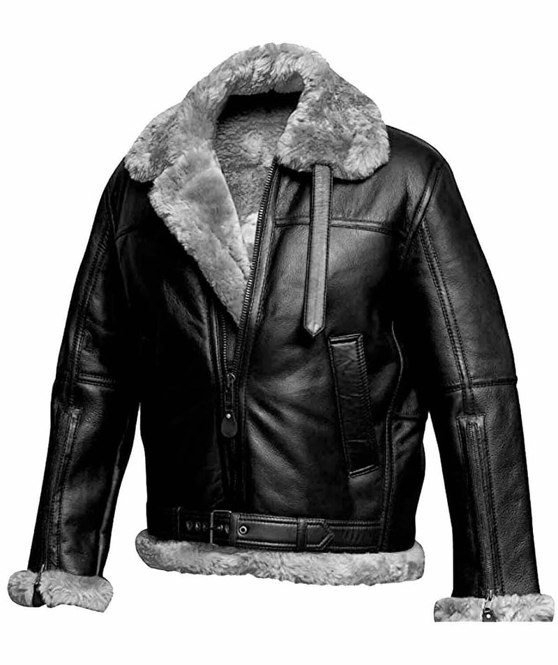 Mens RAF Aviator Real Leather Lambskin Jacket