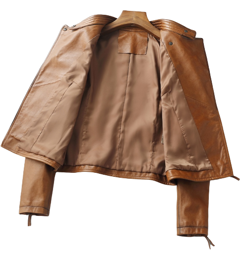 Womens Jaylin Genuine Lambskin Biker Leather Jacket