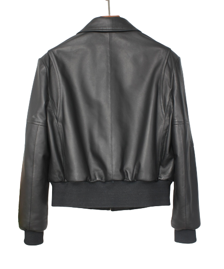 Womens Everly Genuine Lambskin Leather Bomber Jacket