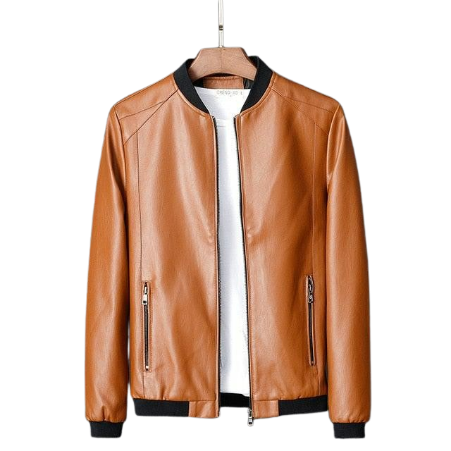 Mens Elegant Leather Causal Lambskin Bomber Jacket – MarkhorLive