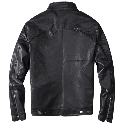 Mens Jett Genuine Lambskin Leather Bomber Jacket