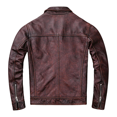 Mens Atlas Front Pocket Genuine Lambskin Leather Jacket