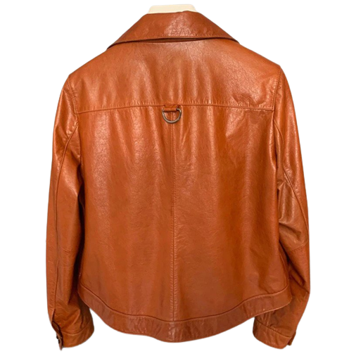 Womens Hazel Front Pocket Tan Genuine Lambskin Leather Jacket