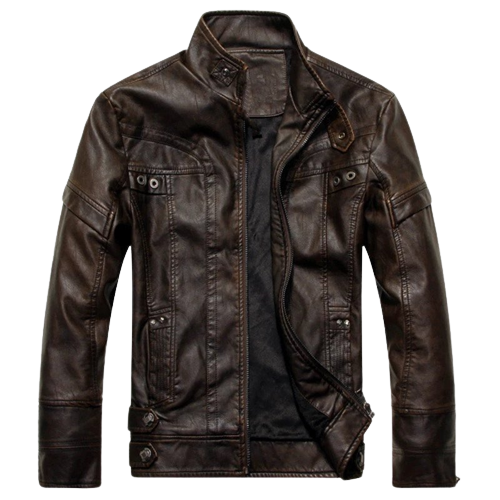 Mens Storm Genuine Lambskin Leather Bomber Jacket