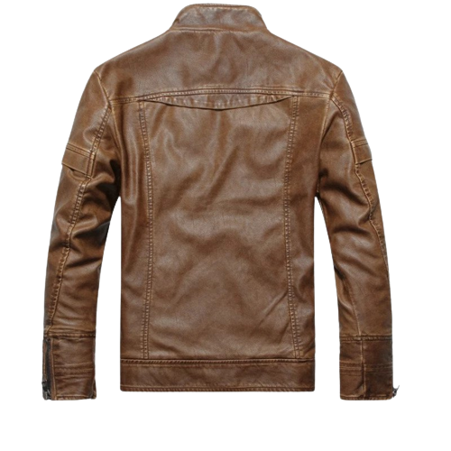 Mens Storm Genuine Lambskin Leather Bomber Jacket