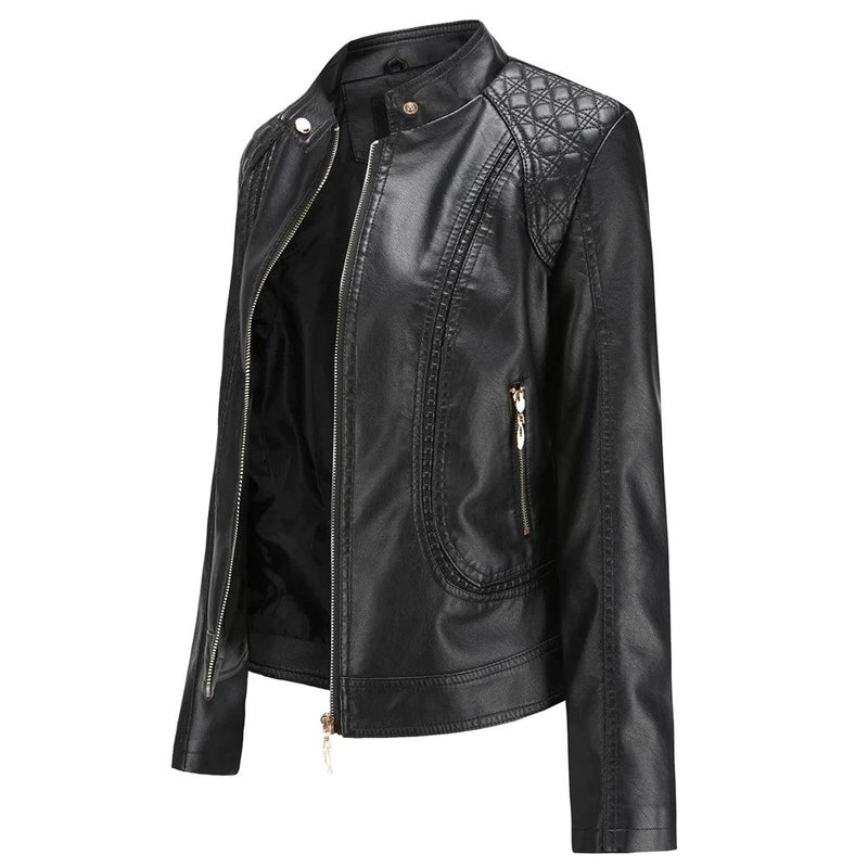 Womens Capri Genuine Lambskin Leather Jacket