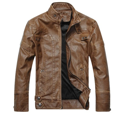 Mens Storm Genuine Lambskin Leather Bomber Jacket