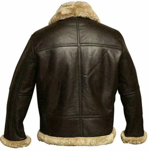 Mens RAF Aviator Real Leather Lambskin Jacket